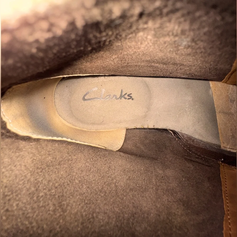 Clarks Men's Bushacre‎ 2 Aubergine Leather Chukka Boots Size 11